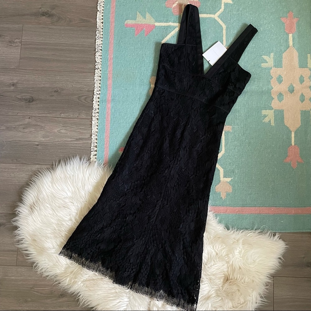 victoria beckham lace kick midi dress - Picture 4 of 12